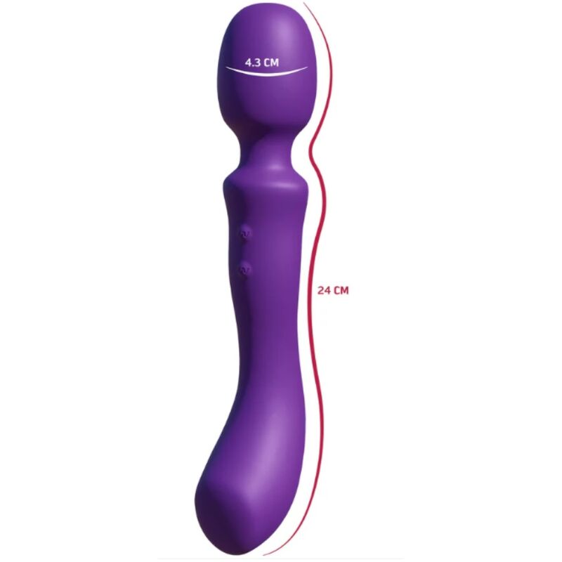 SHE.E.O - DOUBLE-ENDED VIBRATING MASSAGER WAND PURPLE - Image 4