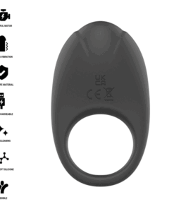 INTENSE - MERLOTTE VIBRATING PENIS RING WITH CLITORIS STIMULATION BLACK