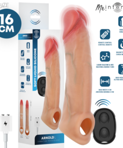 MR INTENSE - ARNOLD L ULTRA-REALISTIC VIBRATING PENIS SLEEVE REMOTE CONTROL 16 CM -Ø- 4.5 CM