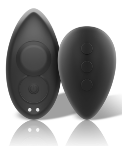 BLACKSILVER - PRESTON RECHARGEABLE SILICONE VIBRATOR PANTIE BLACK