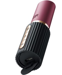 SATISFYER - DEEP KISS WAVE CLITORIS STIMULATOR GARNET / BLACK