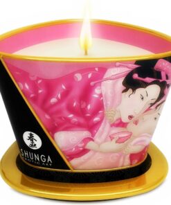 SHUNGA - MINI CARESS BY CANDELIGHT APHRODISIAC ROSES MASSAGE CANDLE 170 ML