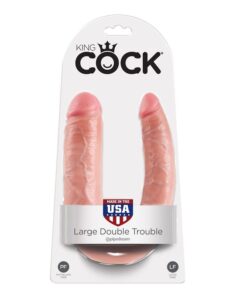 KING COCK - U-SHAPED LARGE DOUBLE TROUBLE FLESH 17.8 CM