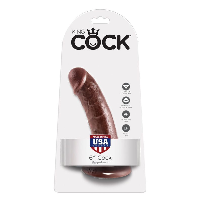 KING COCK - 6" COCK BROWN 15.2 CM - Image 2