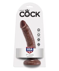 KING COCK - 7 DILDO CHOCOLATE 17.8 CM