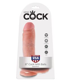 KING COCK - 8 DILDO FLESH WITH BALLS 20.3 CM