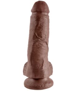Alternative view of KING COCK 8" COCK BROWN WITH BALLS 20.3 CM