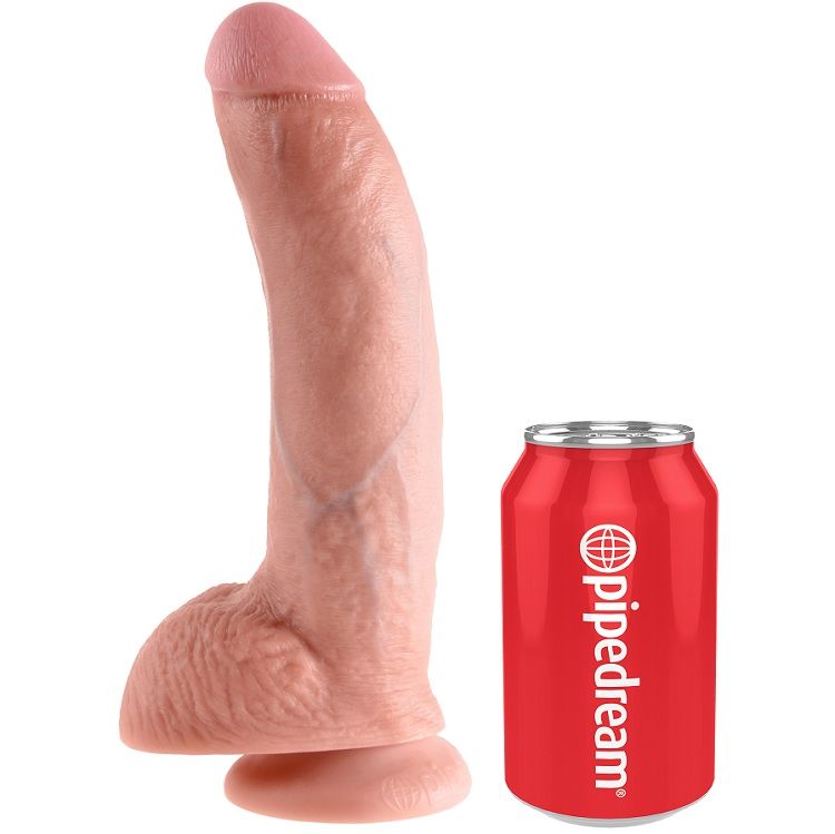 KING COCK - 9 DILDO FLESH WITH BALLS 22.9 CM - Image 3