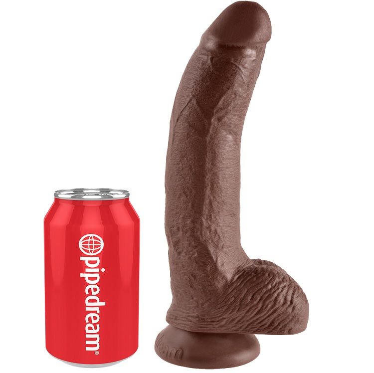 KING COCK - 9 DILDO BROWN WITH BALLS 22.9 CM - Image 3