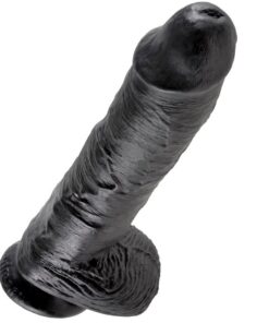 Alternative view of KING COCK - DILDO BLACK WITH BALLS 25.4 CM