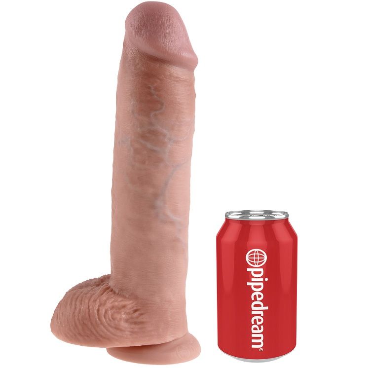 KING COCK - 11 DILDO FLESH WITH BALLS 28 CM - Image 5