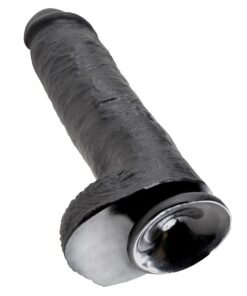 Alternative view of KING COCK - DILDO BLACK WITH BALLS 28 CM
