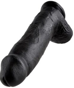 Alternative view of KING COCK - DILDO BLACK WITH BALLS 30.48 CM
