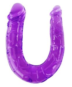 BAILE - DOUBLE DILDO IN LILAC FLEXIBLE JELLY