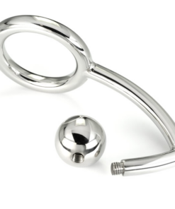 Alternative view of METAL HARD - COCK RING RING WITH ANAL INTRUDER HOOK 45MM