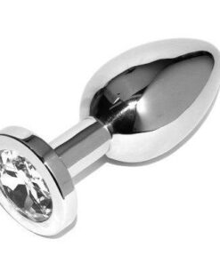 Alternative view of METAL HARD - ANAL PLUG DIAMOND TRANSPARENT SMALL 5.71CM