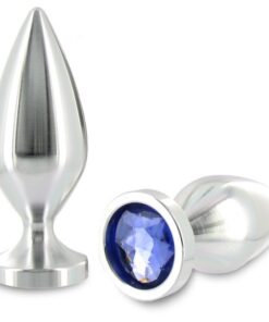 METAL HARD - ANAL PLUG ALIMINUM CRYSTAL COLOR SMALL 5.71 CM