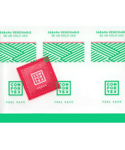 CONFORTEX - DISPOSABLE HYGIENIC SHEETS, INDIVIDUAL BAG + STRAWBERRY CONDOM