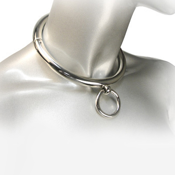 METAL HARD - BDSM NECKLACE WITH RING 18CM - Image 2