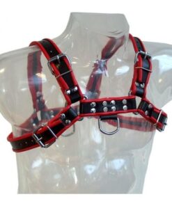 Alternative view of LEATHER BODY - CHAIN HARNESS III BLACK / RED