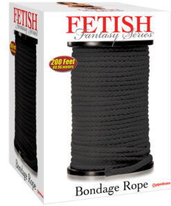 FETISH FANTASY SERIES - SERIES BONDAGE ROPE BLACK 60.96 METERS