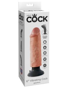 KING COCK - 15.24 CM VIBRATING COCK FLESH