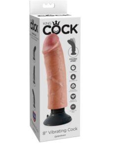 KING COCK - 20.32 CM VIBRATING COCK FLESH