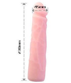 BAILE - REALISTIC SKIN TOUCH SILICONE DILDO 23 CM