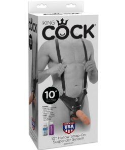 Alternative view of KING COCK - STRAP-ON WITH HOLLOW DILDO 25.5 CM AND BLACK STRAPS
