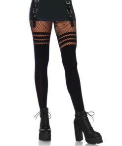 LEG AVENUE - PANTYHOUSE WIT FISNHET STRIPES