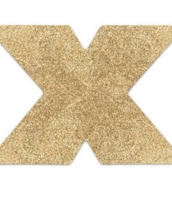 BIJOUX - INDISCRETS FLASH CROSS GOLD NIPPLE COVERS