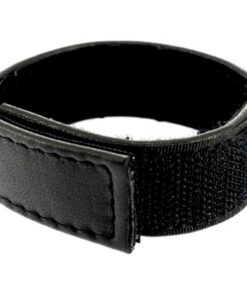 LEATHER BODY - ADJUSTABLE LEATHER STRAP WITH VELCRO FOR PENIS BLACK
