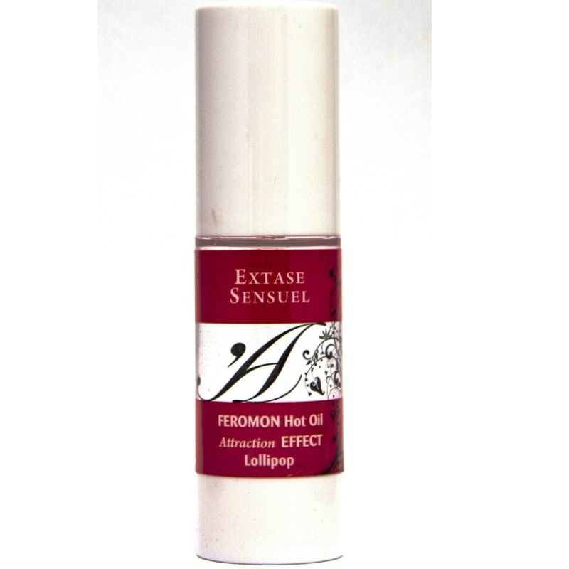 EXTASE SENSUAL - HEATING EFFECT MASSAGE OIL WITH LOLLIPOP PHEROMONES 30 ML - Image 3