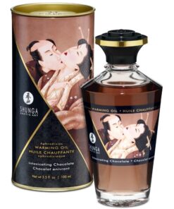 SHUNGA - MASSAGE OIL WITH HEAT EFFECT INTENSE CHOCOLATE FLAVOR 100 ML