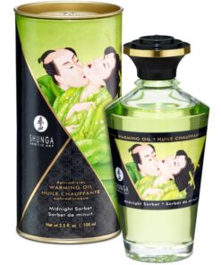 SHUNGA - MASSAGE OIL WITH HEAT EFFECT MIDNIGHT SORBT FLAVOR 100 ML