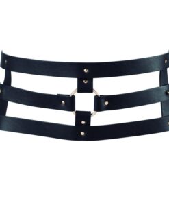 BIJOUX - INDISCRETS MAZE BELT WITH STRAP BLACK