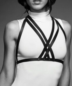 Alternative view of BIJOUX INDISCRETS MAZE - HALTER BRA HARNESS BLACK