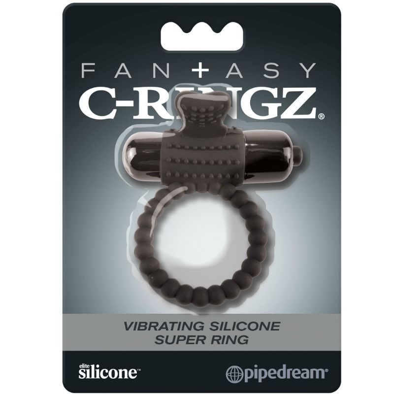 FANTASY C-RINGZ - BLACK SILICONE VIBRATING RING - Image 3