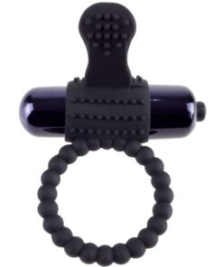 Alternative view of FANTASY C-RINGZ - BLACK SILICONE VIBRATING RING