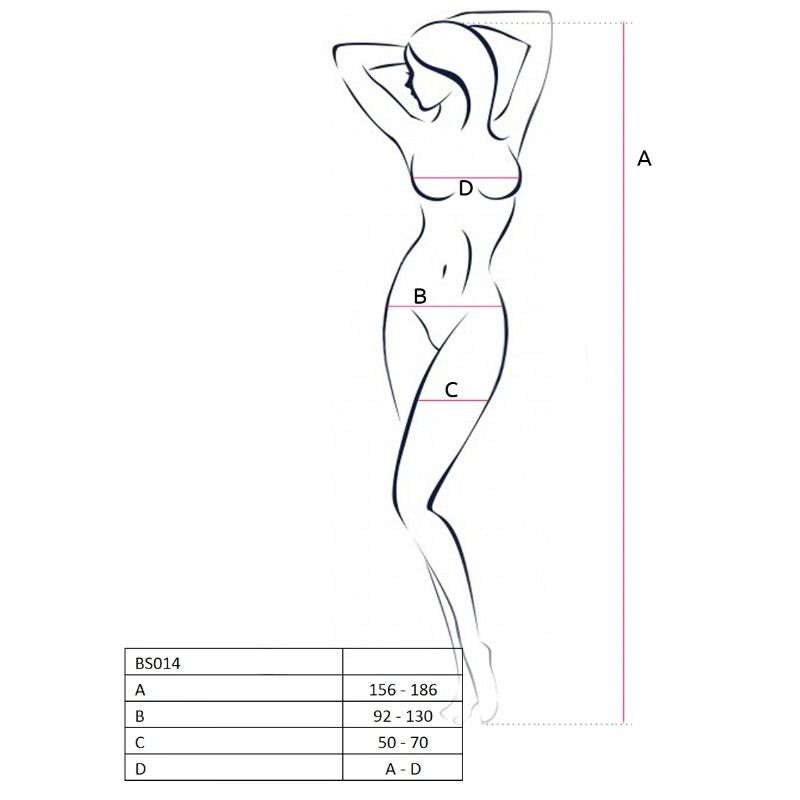 PASSION - WOMAN BS014 RED BODYSTOCKING ONE SIZE - Image 2