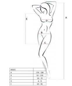 Alternative view of PASSION - WOMAN BS025 BODYSTOCKING WHITE DRESS STYLE ONE SIZE