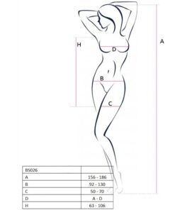 Alternative view of PASSION - WOMAN BS026 BLACK DRESS STYLE BODYSTOCKING ONE SIZE