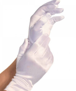 LEG AVENUE - SATIN GLOVES WHITE