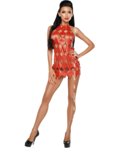 ME-SEDUCE - GWEN VESTIDO ESPALDA DESCUBIERTA ROJO L/XL