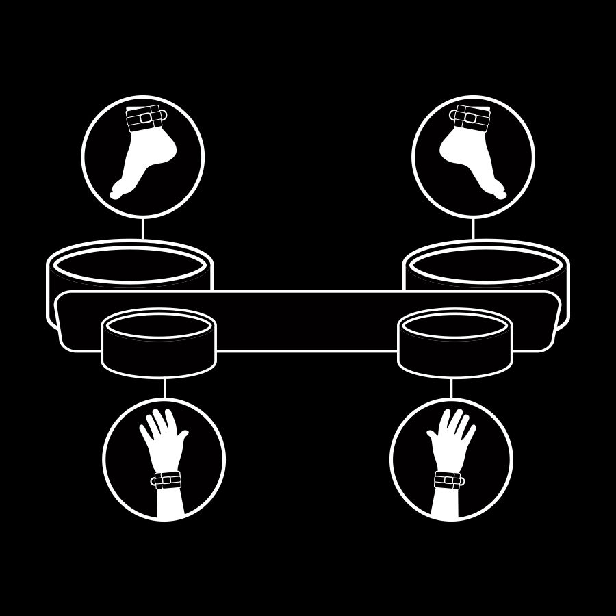 FETISH SUBMISSIVE - BONDAGE SPREADER BAR WITH NOPRENE LINING - Image 3