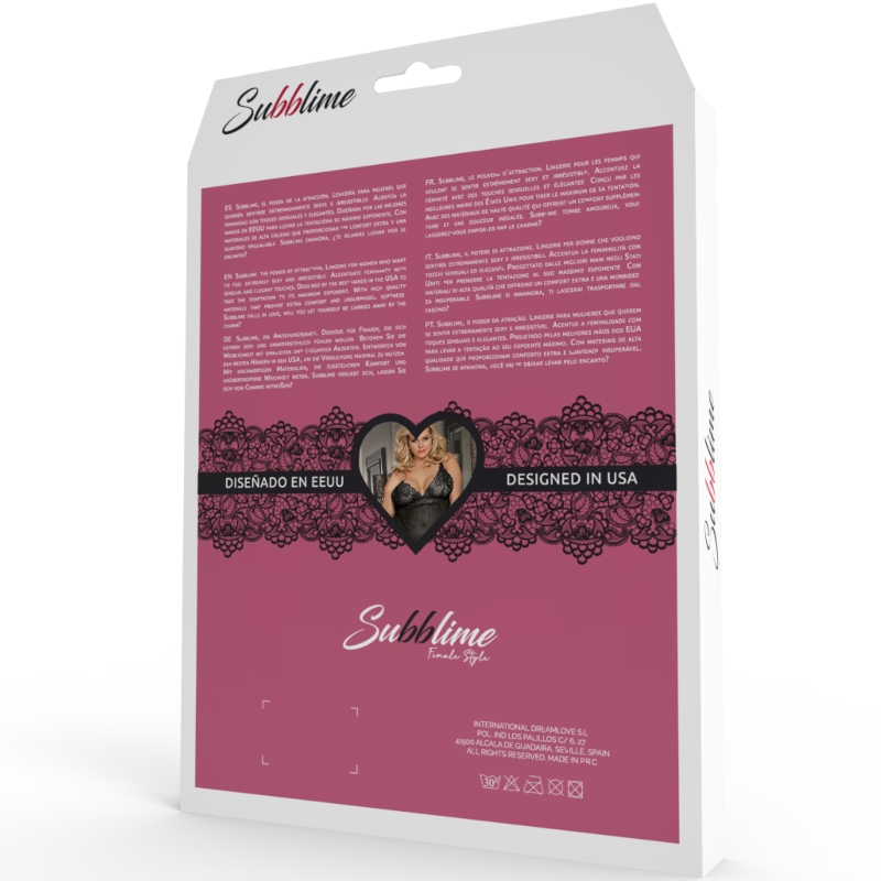 SUBBLIME FLORAL LACES BABYDOLL RED S/M - Image 4