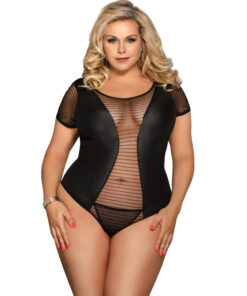 SUBBLIME - QUEEN PLUS FETISH SHORT SLEEVE TEDDY