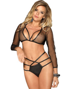 SUBBLIME STRAPPY TOP AND PANTIES SET S/M
