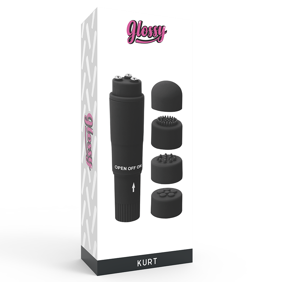 GLOSSY - KURT POCKET MASSAGER BLACK - Image 4