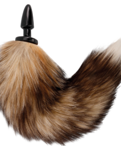 Alternative view of DARKNESS - NATURAL TAIL WITH SILICONE ANAL PLUG 10 CM